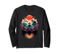 Japanese Style Art Fleur De Lotus Jardinage Manche Longue