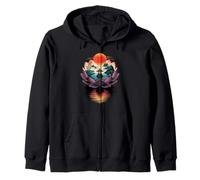 Japanese Style Art Fleur De Lotus Jardinage Sweat à Capuche