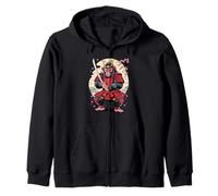 Japanese Style Art Samouraï Gorille Dos Argenté Gorilles Sweat à Capuche