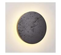 Japanese Style Black Travertine Round Bedside Wall Sconce Modern Minimalist Sthallway Stairs Wall Light Indoor Aisle Balcony Wall Mounted Lamp For Living Room(Large)/Large