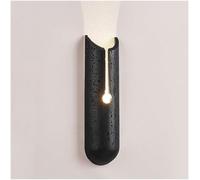 Japanese Style Black Travertine Wall Sconce Hollow Cylindrical Marble Wall Light Modern Creative Soft Glow Wall Lamp G9 Base for Bedside Hallway Bedroom Living Room