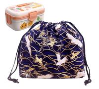 Japanese Style Lunch Bag - 11,8 x 7,87 in Handy Drawstring Tote, Portable Storage Solution, Long Lasting Reusable Lunch Carry Bag | Work Travel Meal Organizer for Women Offices School Picnic Outdoors