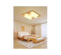 Japanese Style Minimalist Home Decor Light Rectangular LED Wooden Style Master Light Fixture For Bedroom,Living Room