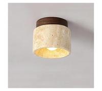 Japanese Style Yellow Cave Stone Ceiling Light Modern And Simple Entrance Balcony Corridor LED Ceiling Light