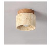 Japanese Style Yellow Cave Stone Ceiling Light Modern And Simple Entrance Balcony Corridor LED Ceiling Light