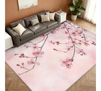 Japanese Tapis 100x150cm, Cherry Blossoms Tapis for Living Room