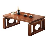 Japanese Tatami Table Living Room Zen Tea Table Hollow Pattern Retro Meditation Low Table Coffee Table Suitable for Bay Window (Color : B, Size : 70x45x30cm)