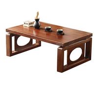 Japanese Tatami Table Living Room Zen Tea Table Hollow Pattern Retro Meditation Low Table Coffee Table Suitable for Bay Window (Color : A, Size : 70x45x30cm)