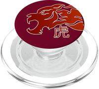 Japanese Tiger Red Flame Design for Men Year of The Tiger PopSockets PopGrip pour MagSafe