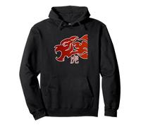 Japanese Tiger Red Flame Design for Men Year of The Tiger Sweat à Capuche