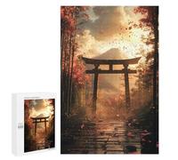 Japanese Torii Gate with Falling Leaves Puzzle 1000 Pièces Educa Jouet en Bois Cadeau Unique Décoration Intérieure Jeu Éducatif Challenge Toy Adultes Et Enfants À Partir De 14 Ans 1000 PCS