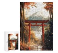 Japanese Torii Gate with Mount Fuji Puzzle 1000 Pièces Educa Jouet en Bois Cadeau Unique Décoration Intérieure Jeu Éducatif Challenge Toy Adultes Et Enfants À Partir De 14 Ans 300 PCS