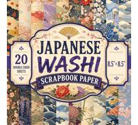 Japanese Washi Scrapbook Paper: 8.5" x 8.5" 20 Double-Sided Sheet 20 Designs Decorative Craft Paper with Traditional Japanese Patterns, Floral Motifs, ... Journals, Card Making, Decoupage & Origami
