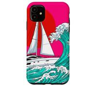 Japanese Wave Sailboat Sailing Boating Club Sailor Coque pour iPhone 11