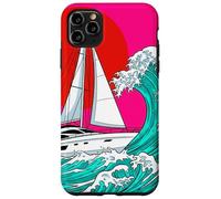 Japanese Wave Sailboat Sailing Boating Club Sailor Coque pour iPhone 11 Pro Max