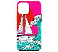 Japanese Wave Sailboat Sailing Boating Club Sailor Coque pour iPhone 12 Pro Max