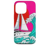 Japanese Wave Sailboat Sailing Boating Club Sailor Coque pour iPhone 13 Pro