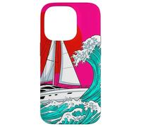 Japanese Wave Sailboat Sailing Boating Club Sailor Coque pour iPhone 14 Pro