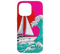 Japanese Wave Sailboat Sailing Boating Club Sailor Coque pour iPhone 14 Pro Max