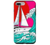 Japanese Wave Sailboat Sailing Boating Club Sailor Coque pour iPhone 7 Plus/8 Plus