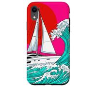 Japanese Wave Sailboat Sailing Boating Club Sailor Coque pour iPhone XR