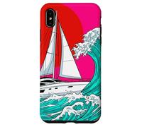 Japanese Wave Sailboat Sailing Boating Club Sailor Coque pour iPhone XS Max