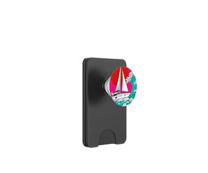 Japanese Wave Sailboat Sailing Boating Club Sailor PopSockets PopWallet pour MagSafe