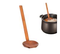 Japanese Wooden Spoon - Serving Spoons | Noodles Long Handle Spoon, Serving Ladle for Noodle Dishes and Broth Servings, Dining Utensils with Comfortable Grip, Heat-Resistant Spoons for Culinary Use