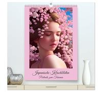 Japanische Kirschblüten - Portraits zum Träumen (hochwertiger Premium Wandkalender 2026 DIN A2 hoch), Kunstdruck in Hochglanz: Portraits in japanischen Kirschblüten - erstellt mit KI