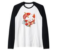 Japanische Origami Koi asiatische Fisch Kunst Kirschblüten Manche Raglan