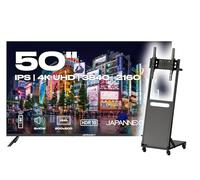JAPANNEXT Bundle : Ecran PC Grand Format 50" IPS 4K UHD (3840x2160) (+) Support en Acier pour TV & Écran 32-65 Pouces
