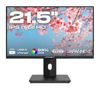 JAPANNEXT Ecran PC 21.5" IPS Full HD (1920x1080) | HDR | Recharge Via USB-C(65W) Hauteur & Inclinaison réglable (HSP) Haut-parleurs intégrés | G-Sync/FreeSync | Garantie 2 Ans | JN-I215FLFHSP-C65W