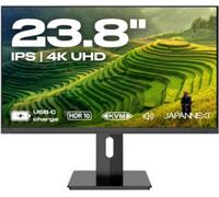 Japannext Écran PC JN-IPS2380UHDR-C65W-HSP 23,8" IPS 4K USB-C 65W Réglable Haut-parleurs