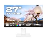 JAPANNEXT Ecran PC Blanc 27" IPS WQHD (2560x1440) | HDR | Recharge Via USB-C(65W) Hauteur et Inclinaison réglable (HSP) | 100% sRGB G-Sync/FreeSync | JN-i27QR-C65W-HSP-W