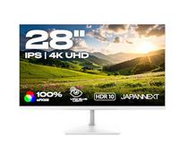 JAPANNEXT Ecran PC Blanc 28" IPS 4K UHD (3840x2160) | HDR | Inclinaison réglable Haut-parleurs intégrés Compatibilité VESA | 100% sRGB G-Sync/FreeSync | JN-IPS2802UHDR-W