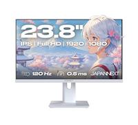JAPANNEXT Ecran PC Gamer 23.8" IPS Full HD (1920x1080) 120Hz 0.5ms Blanc | Hauteur & Inclinaison réglable(HSP) Haut-parleurs intégrés G-Sync/FreeSync | Garantie 2 Ans | JN-IPS238G120F-HSP-W