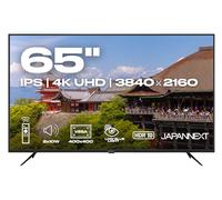 JAPANNEXT Moniteur Grand Format 65" IPS 4K UHD (3840 x 2160) | Haut-parleurs intégrés (10 W x 2) | G-Sync/FreeSync | JN-IPS65U