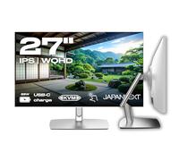 JAPANNEXT Ecran PC Tactile Blanc 27" IPS WQHD (2560x1440) avec Bras articulé | HDR | Recharge Via USB-C(65W) Hauteur et Inclinaison réglable (HSP) | G-Sync/FreeSync | JN-IPS27WQHDR-C65W-FLD-T
