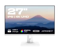 JAPANNEXT JN-IPS270UHD60F-C65W-HSP-W - Ecran 27p 3840x2160 4K 60Hz - IPS - 400 cd/m2 - HDR - HDMI x2 - DP - USB-C charge 65W