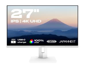 JAPANNEXT JN-IPS270UHD60F-C65W-HSP-W - Ecran 27p 3840x2160 4K 60Hz - IPS - 400 cd/m2 - HDR - HDMI x2 - DP - USB-C charge 65W