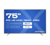JAPANNEXT JN-IPS750UHD60F - 75" écran LCD rétro-éclairé par LED 3840 x 2160 - HDR - LED à éclairage direct