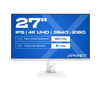 Japannext - Écran PC 27" JN-IPS27UHDR-C65W-HSP-W - IPS 4K UHD HDR USB-C 65W Blanc