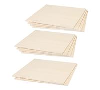 JAPCHET Lot de 10 feuilles de contreplaqué de tilleul 300 x 300 x 6 mm pour travaux manuels, bricolage, modélisme, peinture, gravure, pyrogravure