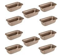 JAPCHET Lot de 10 mini moules à pain antiadhésifs rectangulaires de 15,6 x 8,5 cm