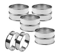 JAPCHET Lot de 10 moules à tarte à gâteau en mousse de 8 cm pour fond de cuisine