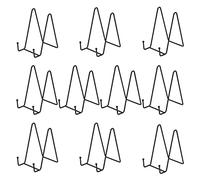 JAPCHET Lot de 10 présentoirs de 15,2 cm, cadre en métal noir, support chevalet pour assiette, plat, photo, peintures