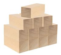 JAPCHET Lot de 12 blocs de sculpture en bois de tilleul de 12,7 x 5,1 x 5,1 cm, blocs de bois de tilleul brut pour sculpter, bricoler et blanchir