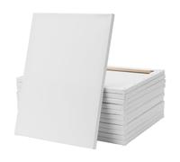 JAPCHET Lot de 12 panneaux de toile pour peinture, planche de coton blanc A3, 30 x 40 cm, surface plane pour aquarelle à l'huile