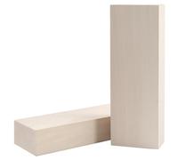 JAPCHET Lot de 2 blocs de sculpture en bois de tilleul, 25,4 x 8,89 x 4,44 cm, blocs de bois naturel brut, blocs de bois doux pour art, artisanat, bricolage