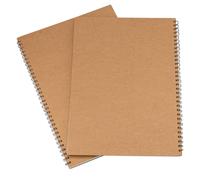 JAPCHET Lot de 2 carnets de croquis à spirales A3, carnet de croquis A3, carnet de croquis à spirale pour peinture, croquis, 30 feuilles/60 pages